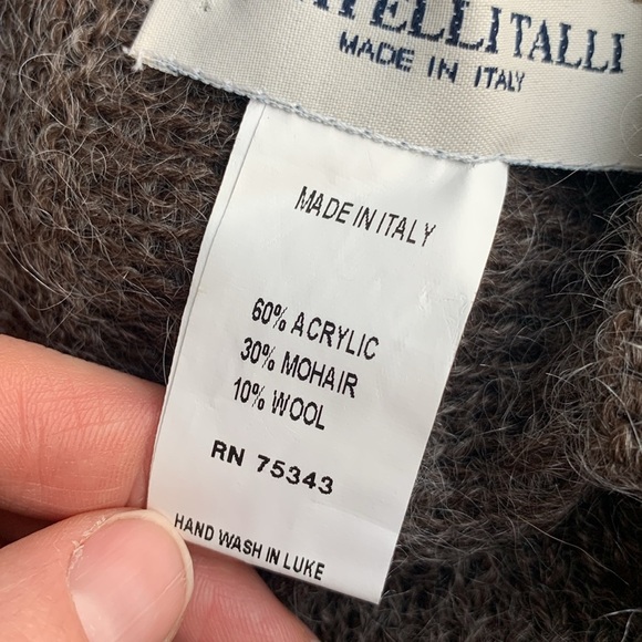 Fratellitalli infinity, neck, gator, scarf brown wool, mohair, acrylic blend - Picture 4 of 7